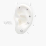 Broqueles Acero Inoxidable Bola Lisos 0037