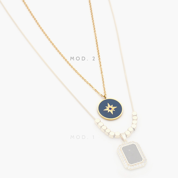AD0416-1 Collar Acero Inoxidable Esmalte Estrella 0416 - Image 1