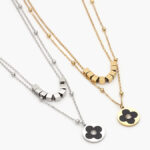 Layer Acero Inoxidable Flor Esmalte 392