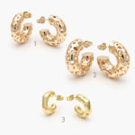 Aretes Chapa de Oro 455