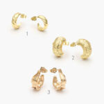 Aretes Chapa de Oro Torcidos 457