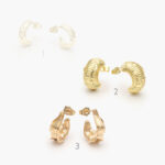 Aretes Chapa de Oro Torcidos 457