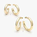 Aretes Chapa de Oro Lisos 463