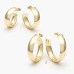 Aretes Chapa de Oro Liso 465