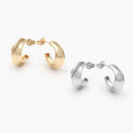 Aretes Chapa de Oro/Rodio 469