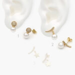 Broqueles Chapa de oro Perlas 393