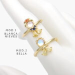 Anillo Chapa de Oro Princesas Ajustable 1024