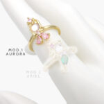 Anillo Chapa de Oro Princesas Ajustable 1026