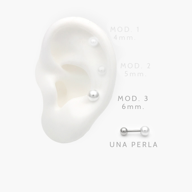 aap0204 Piercing Acero Inoxidable Perla 0204 - Image 1
