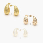 Aretes Chapa de Oro Gota 454