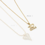 Collar Chapa de oro Corazón Zirconias Mom 427