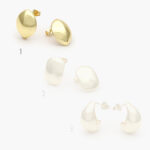 Aretes Chapa de Oro Lisos 483