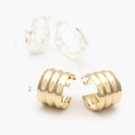 Aretes Chapa de Oro Lisos 473