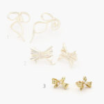 Aretes Chapa de Oro Moños 492