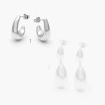 Aretes Chapa de Rodio Liso 485