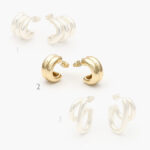 Aretes Chapa de Oro Dobles/Triples 471