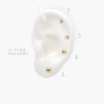 Broqueles Acero Inoxidable Bola Lisos 0015