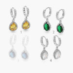 Arracadas Plata .925 Rodizados Zirconias 0119