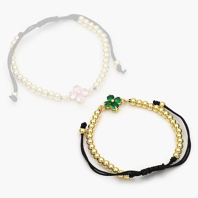 marcate10 Pulso Chapa de Oro Flor Zirconia 757 - Image 1