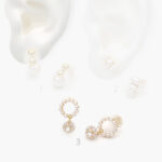 Broqueles Chapa de oro Perlas 391