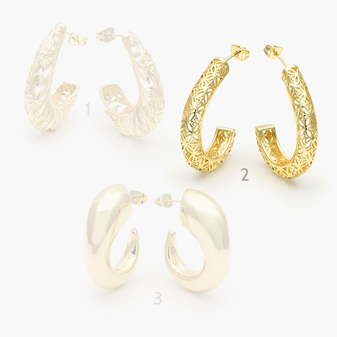 marcate293 Aretes Chapa de Oro Lisos 461 - Image 1