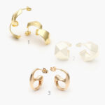 Aretes Chapa de Oro Lisos 459