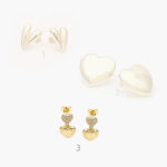 Aretes Chapa de Oro Corazones 456
