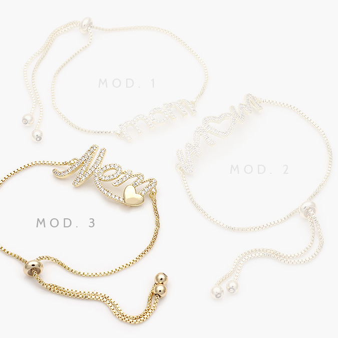 marcate7 Pulsera Chapa de Oro Mom Corazón 497 - Image 1