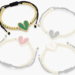 Pulso Micropave Chapa de Oro Corazón Esmalte 0754