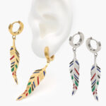 Hoops Acero Inoxidable Pluma Esmalte 154