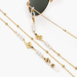 Correa para lentes Acero Inoxidable Serpiente Perlas 0001