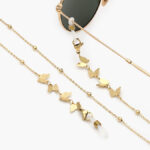 Correa para lentes Acero Inoxidable Mariposas 0002