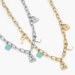 Collar Acero Inoxidable Flores Candadp Esmalte 457