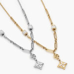 Collar Acero Inoxidable Flor Madre Perla 458