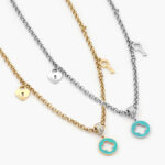 Collar Acero Inoxidable Flor Esmalte 459