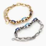 Pulso Acero Inoxidable Esmalte Corazones 380