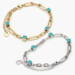 Pulso Acero Inoxidable Cubos Esmalte 389