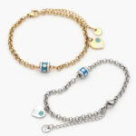 Pulso Acero Inoxidable Corazones Esmalte 400