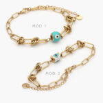 Pulso Acero Inoxidable Ojo Esmalte 429