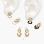 Aretes Chapa de oro Esmalte 502