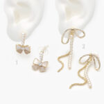 Aretes Chapa de oro Moño Perla 524