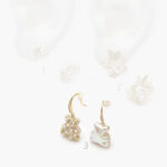 Aretes Chapa de oro Perlas 519