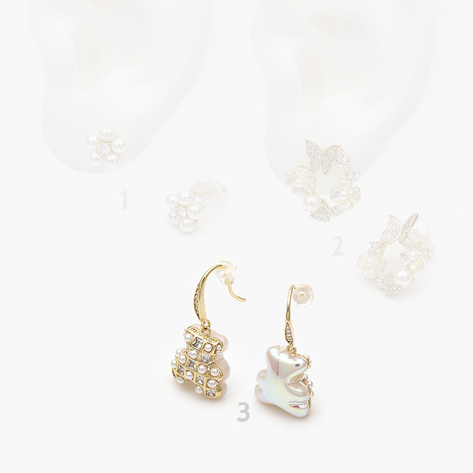 ca10519 Aretes Chapa de oro Perlas 519 - Image 1