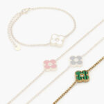 Pulso Acero Inoxidable Flores Esmalte 439