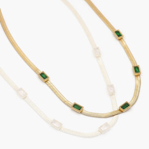 Collar Acero Inoxidable Zirconia 453