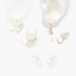 Aretes Chapa de oro Perlas 533