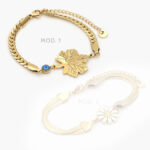 Pulso Acero Inoxidable Hoja Esmalte 419