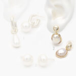 Aretes Chapa de oro Perlas 527