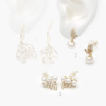 Aretes Chapa de oro Perlas 520