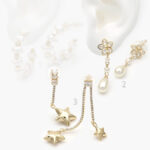 Aretes Chapa de oro Perlas 511